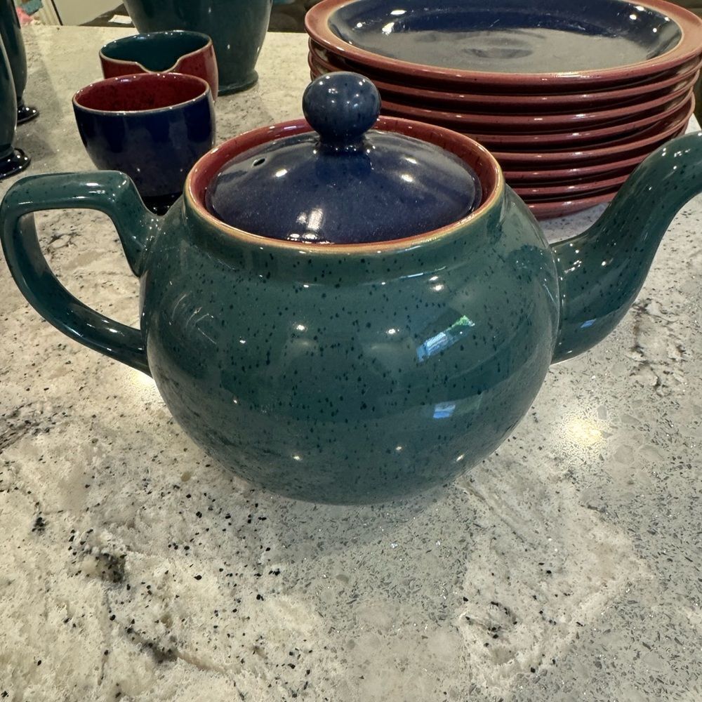 Denby Harlequin tea pot with lid